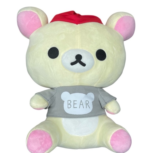 San-X Rilakkuma Korilakkuma In Bear Shirt With Hat Plush 14" plushie Toy - Picture 1 of 4